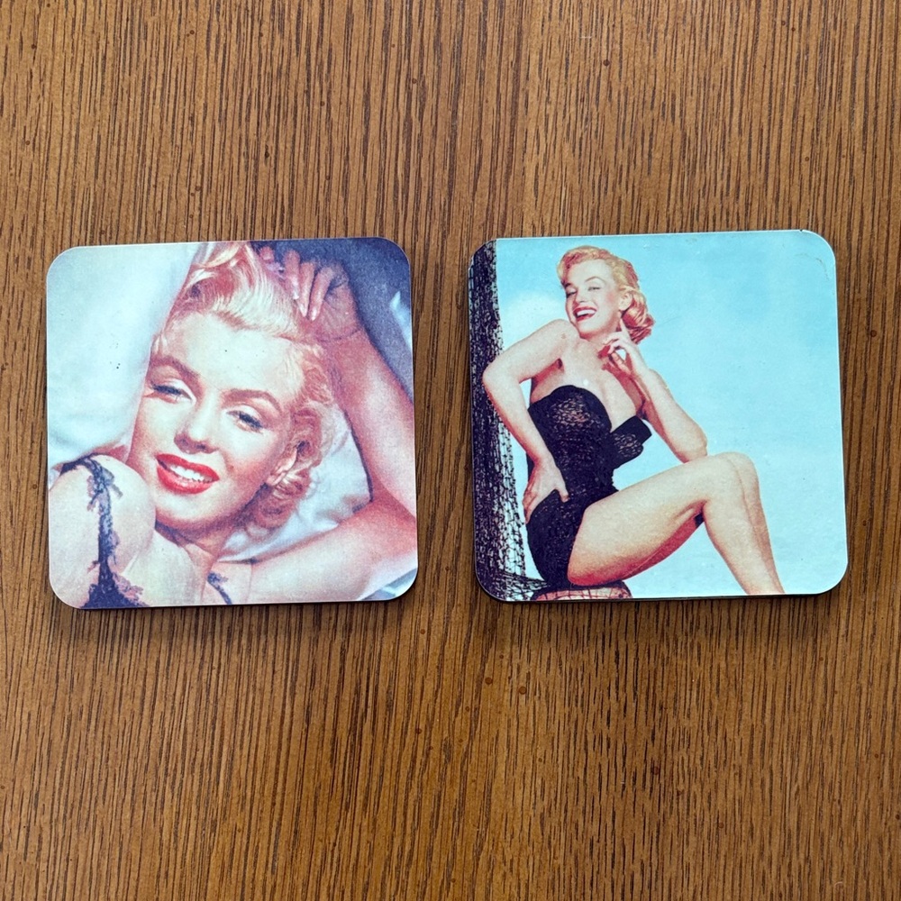 ❤️‍🔥3/10$ Vintage Style Coasters with Iconic Marylin Monroe Portraits